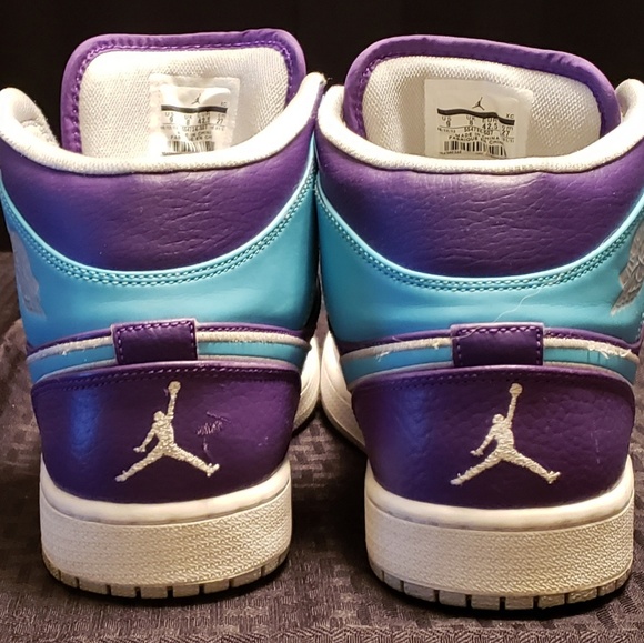 jordan 1 mid hornets 2014